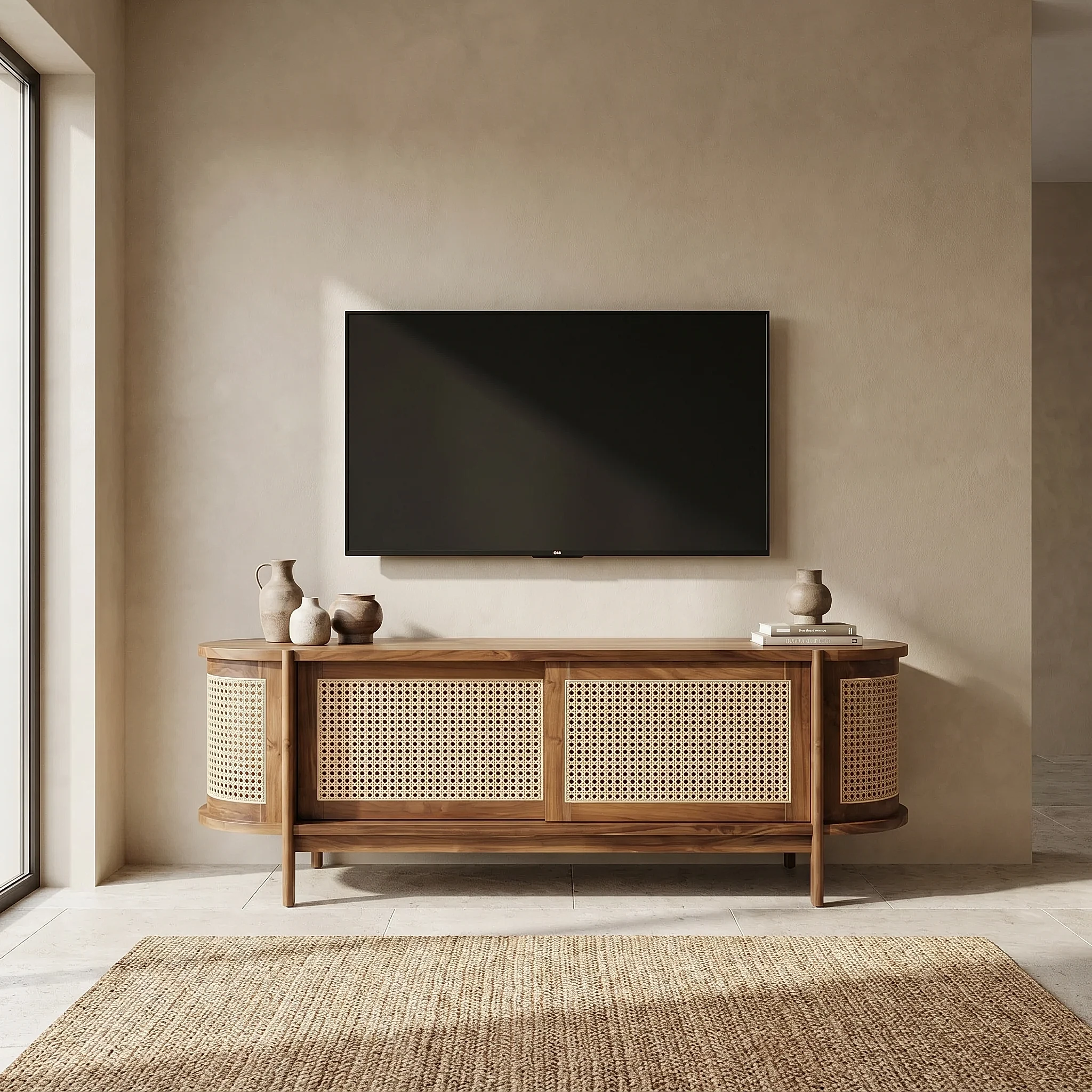 Agnes Hazeranlı Ahşap Tv Ünitesi