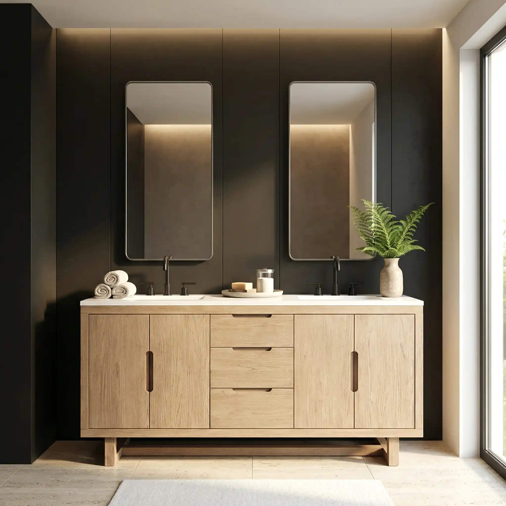 Andy Ahşap Banyo Dolabı