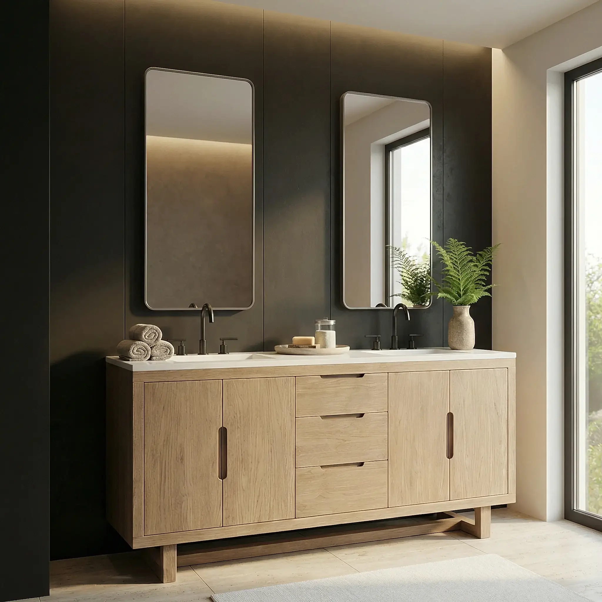 Andy Ahşap Banyo Dolabı