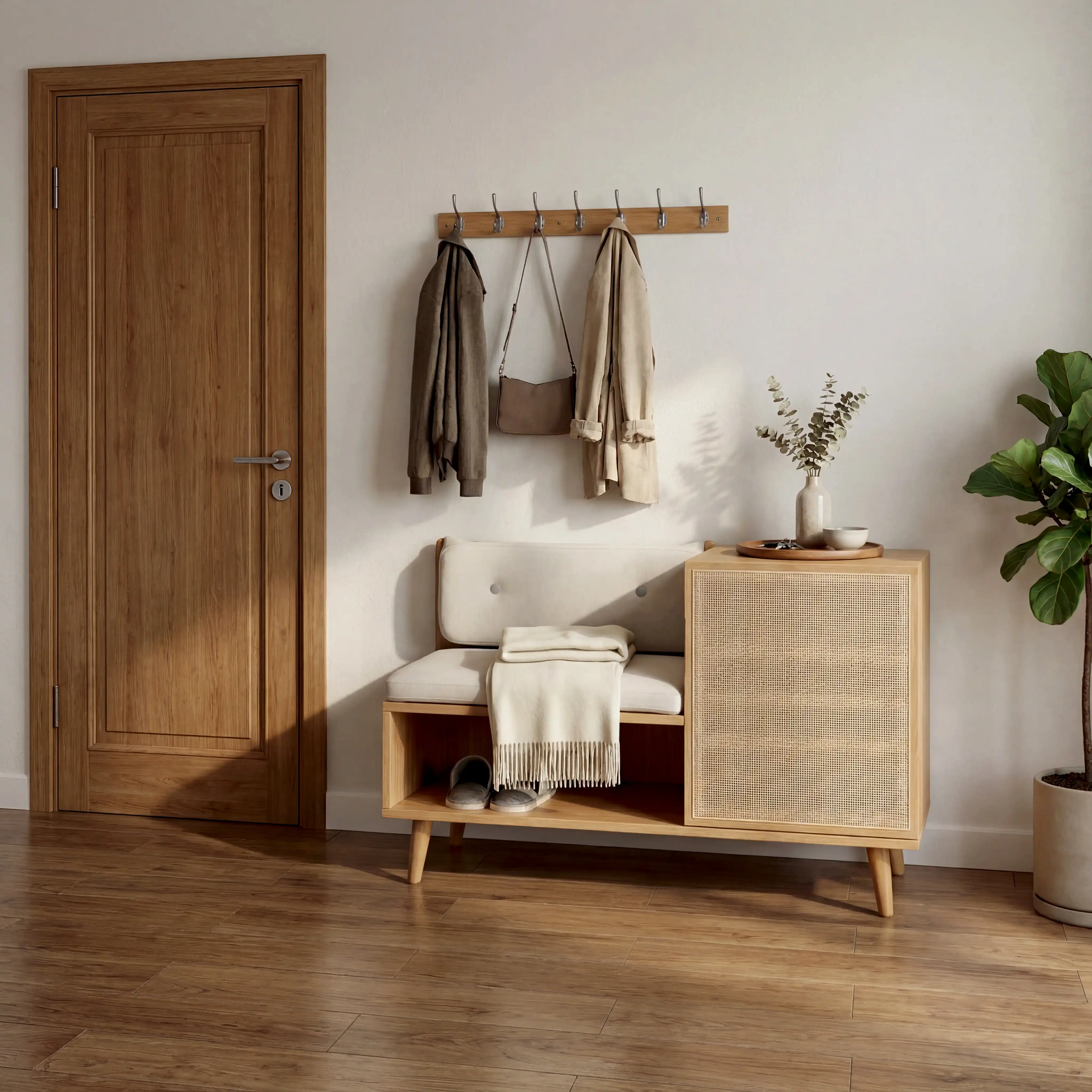 Hazeran Shoe Storage Bench | Ahşap Ayakkabılık