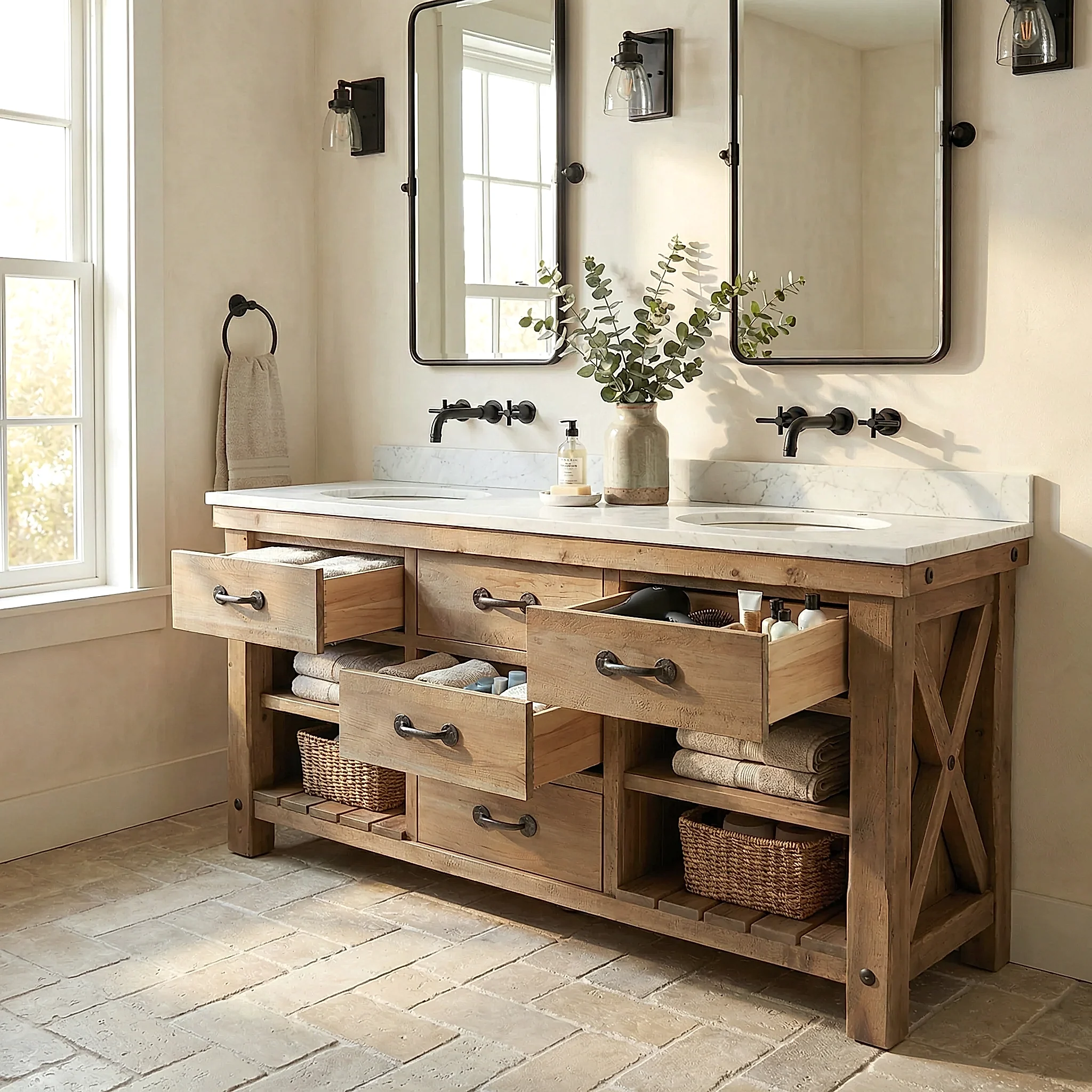 Hodge Ahşap Banyo Dolabı
