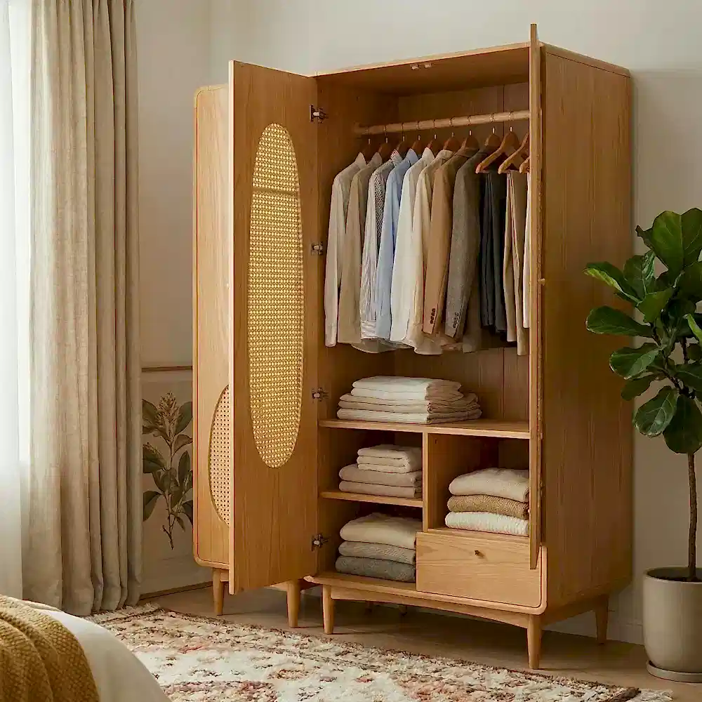 Nice Hazeranlı Ahşap Gardırop
