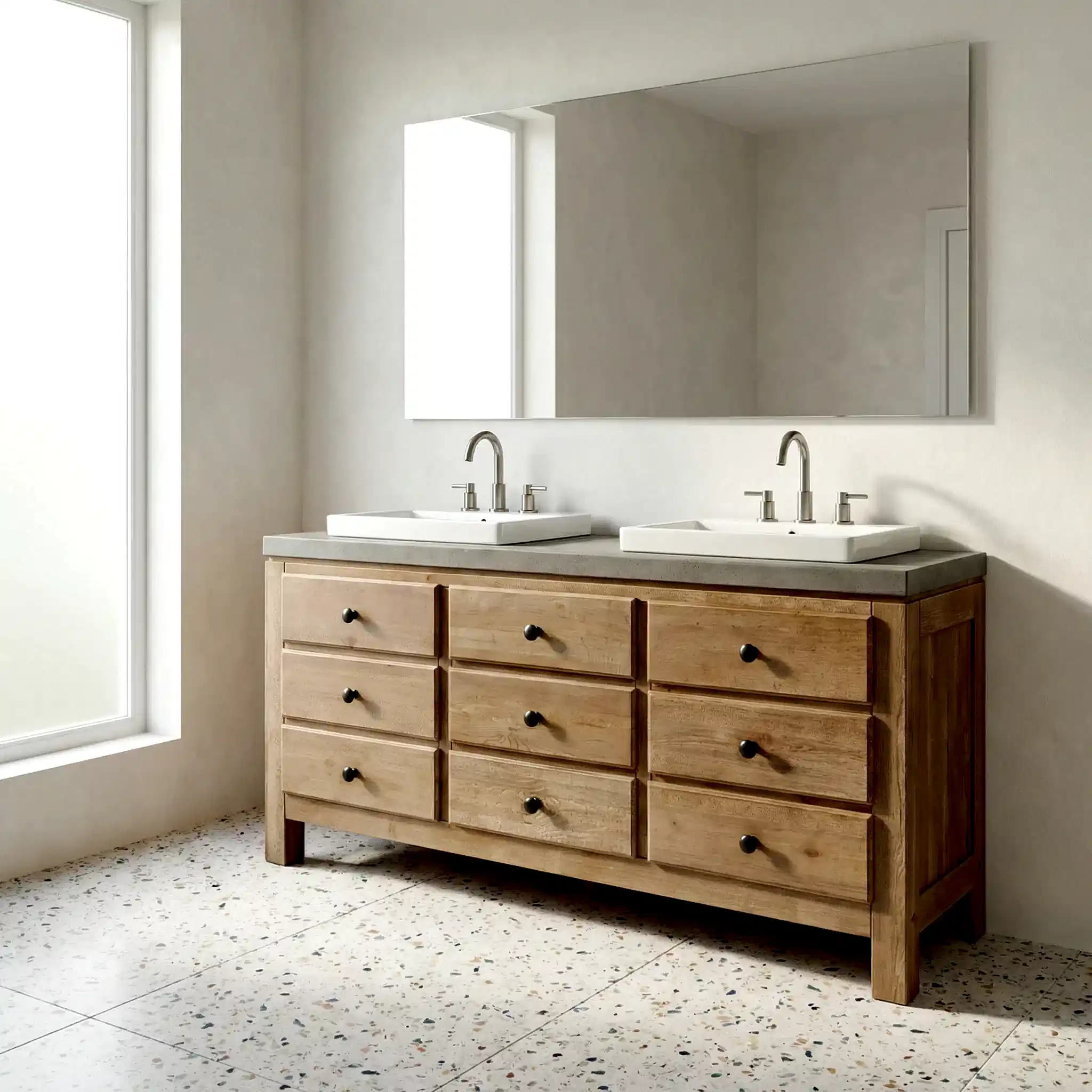 Shaleyn Ahşap Banyo Dolabı