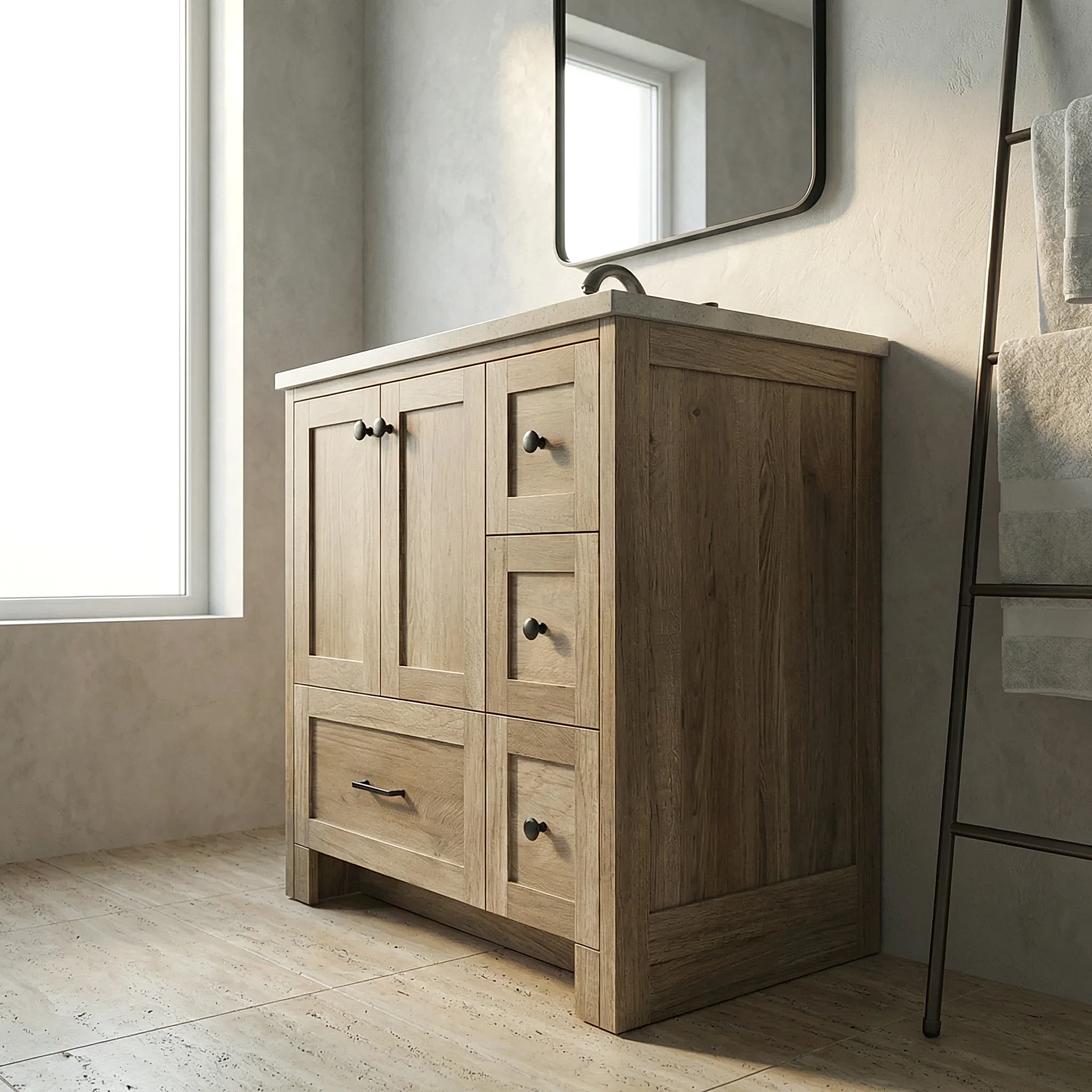 Thao Ahşap Banyo Dolabı